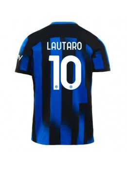 Inter Milan Lautaro Martinez #10 Replika Hemmakläder 2023-24 Kortärmad